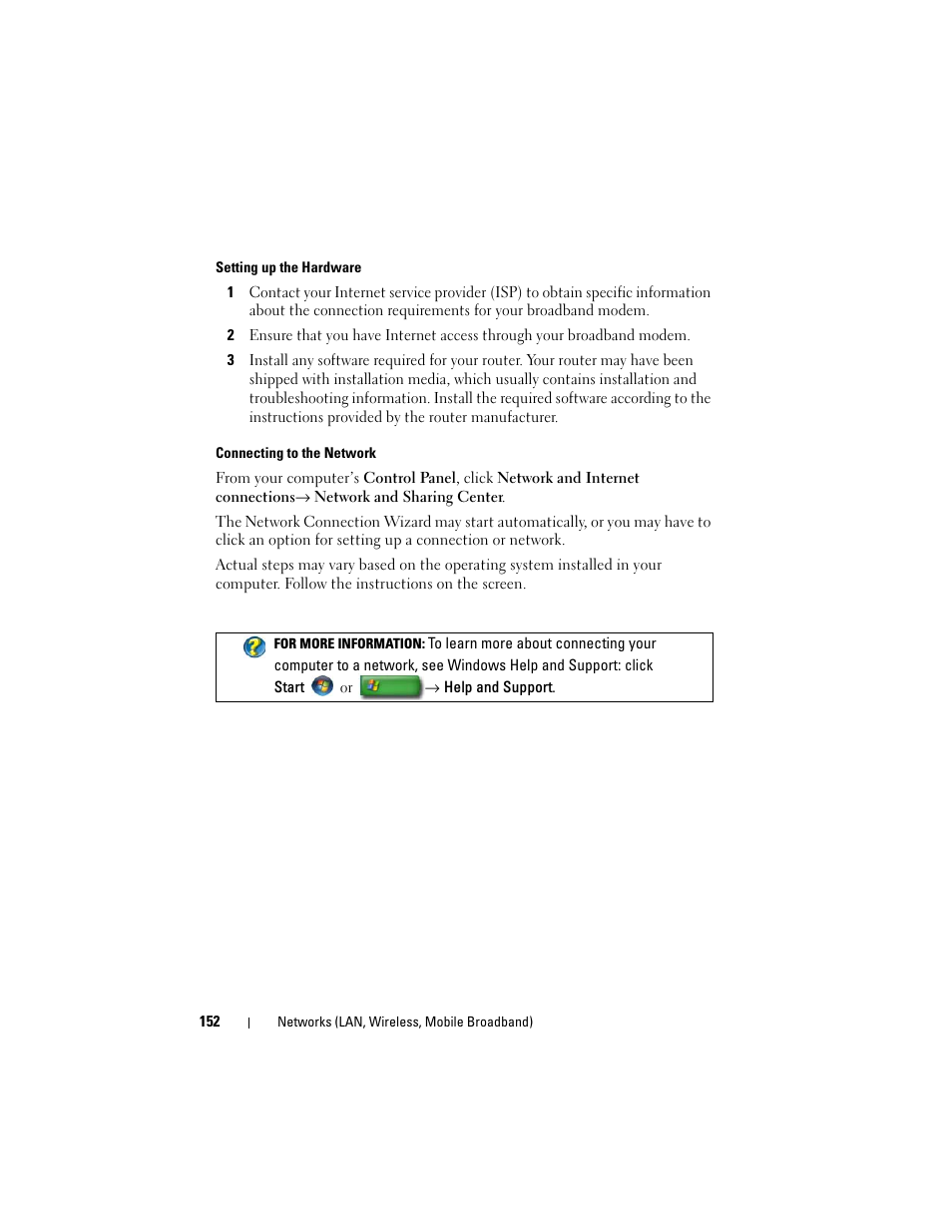 Dell Inpsiron 560 (Late 2009) User Manual | Page 152 / 354