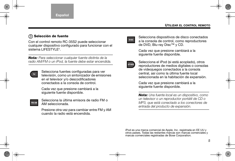 Bose RC-35S2 User Manual | Page 21 / 44
