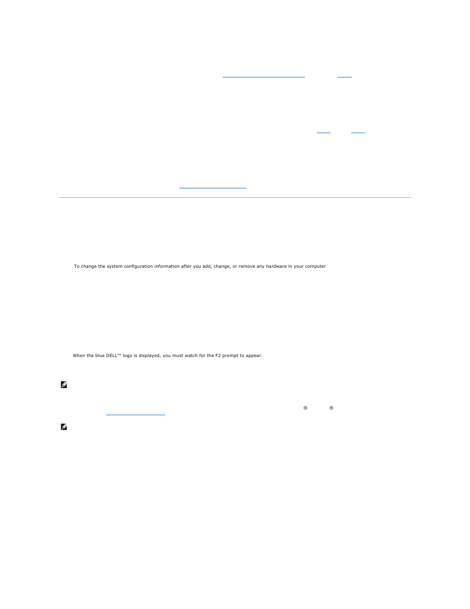 System setup, And verify whether an, When you enter the system setup program (see | Step 5, Overview, Entering system setup | Dell Precision 490 User Manual | Page 14 / 170