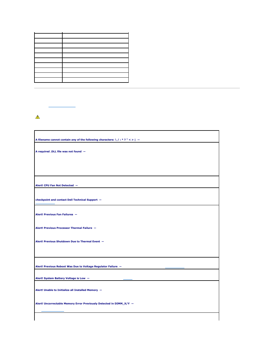 Error messages | Dell Precision 490 User Manual | Page 144 / 170