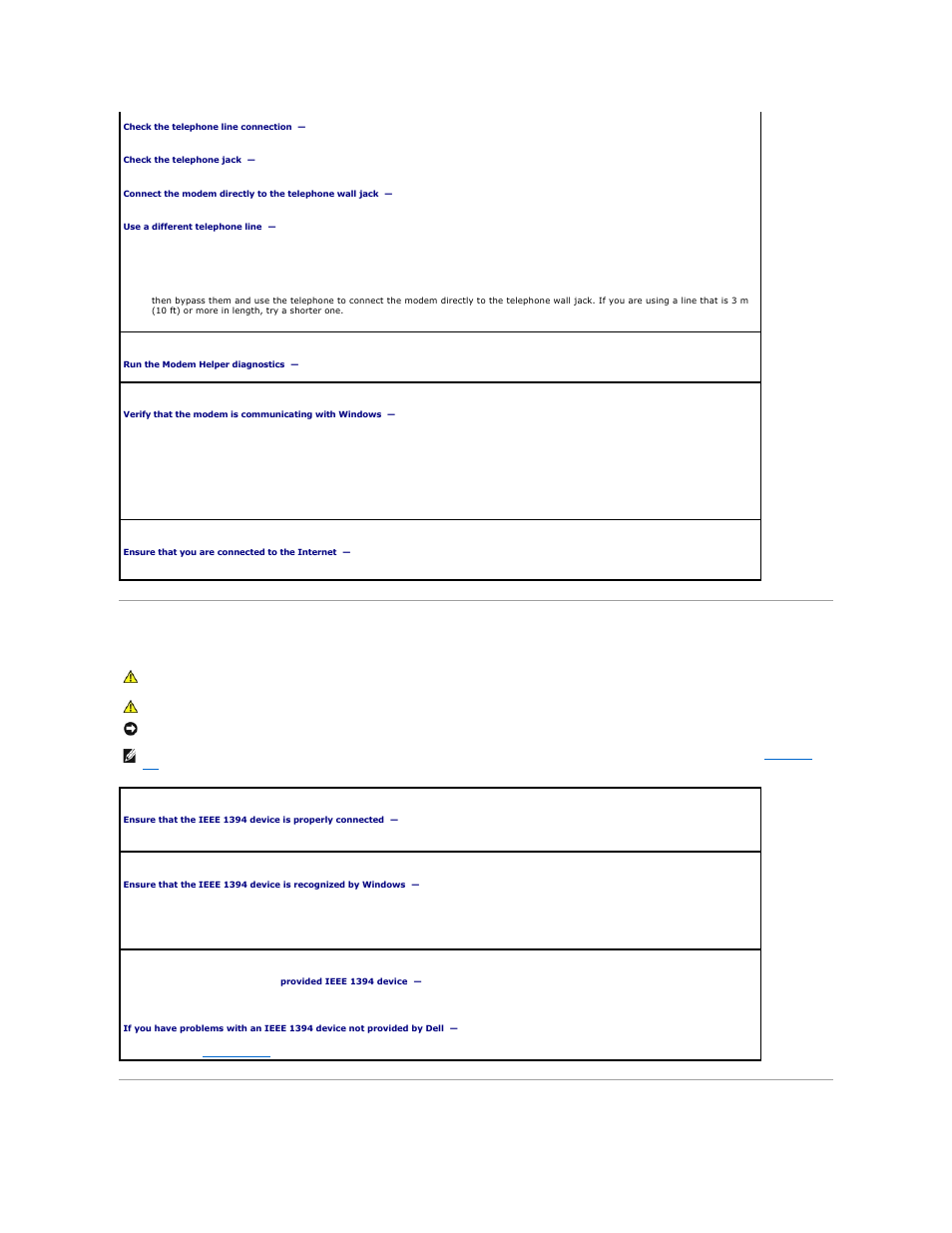 Ieee 1394 device problems | Dell Precision 490 User Manual | Page 157 / 170