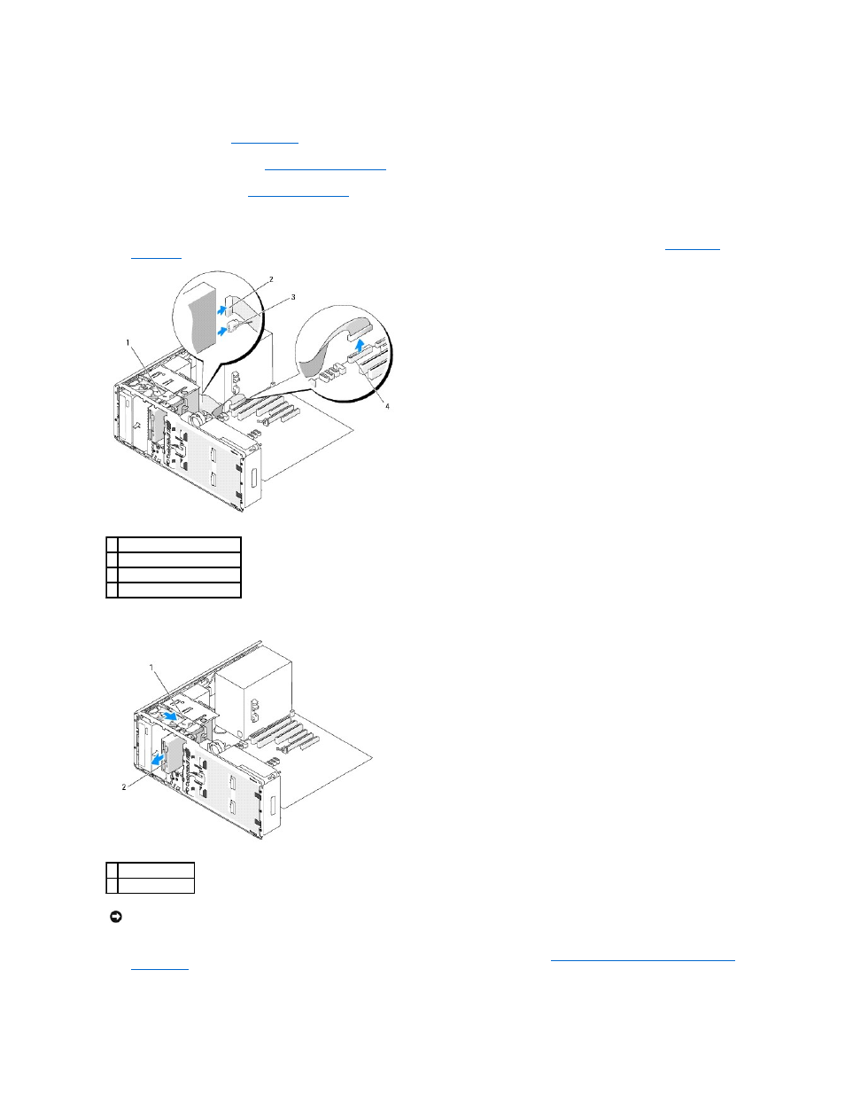 Removing a floppy drive (tower computer) | Dell Precision 490 User Manual | Page 68 / 170