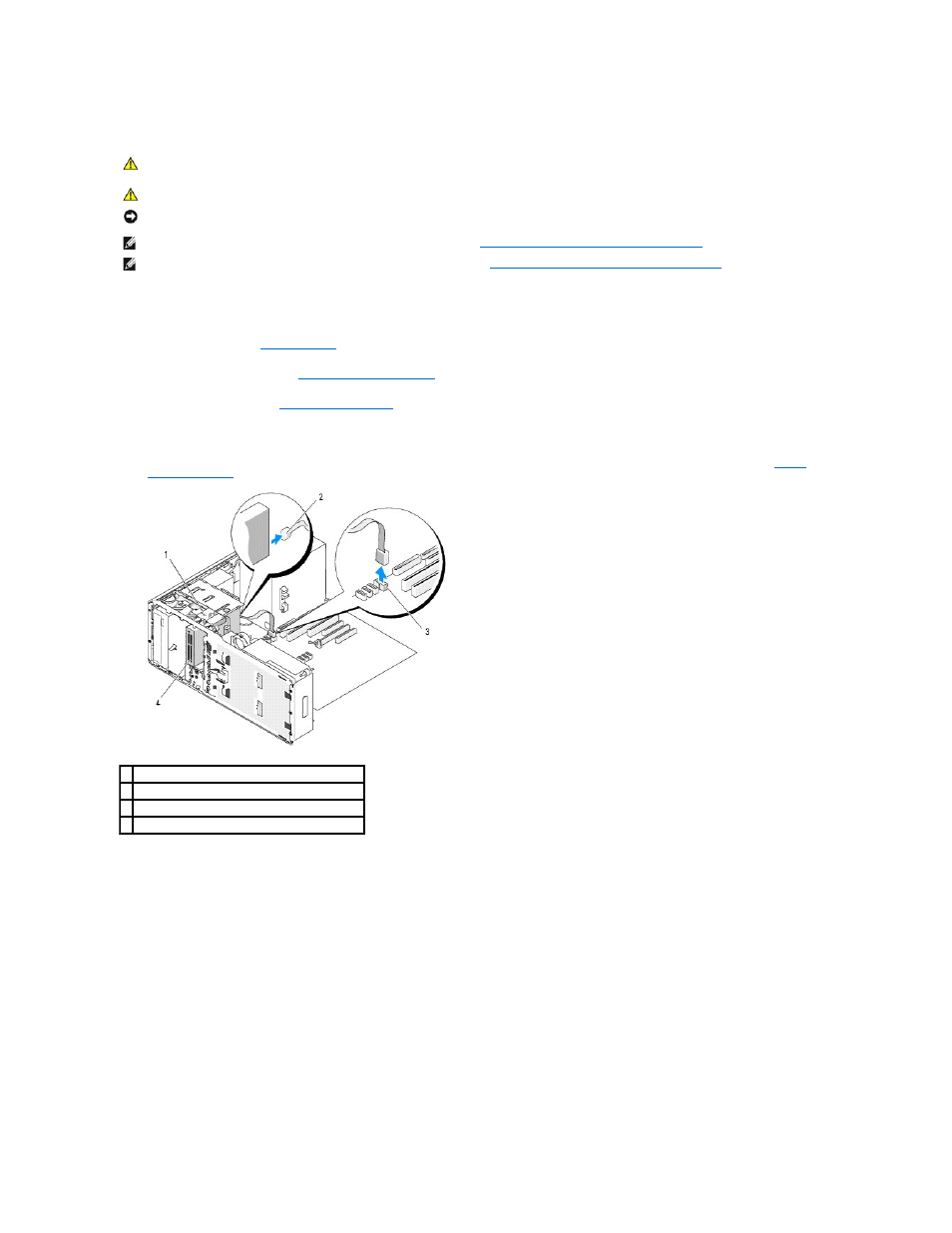 Media card reader, Removing a floppy drive (tower computer), Removing a | Media card reader (tower computer), Removing a media card reader (tower computer) | Dell Precision 490 User Manual | Page 75 / 170