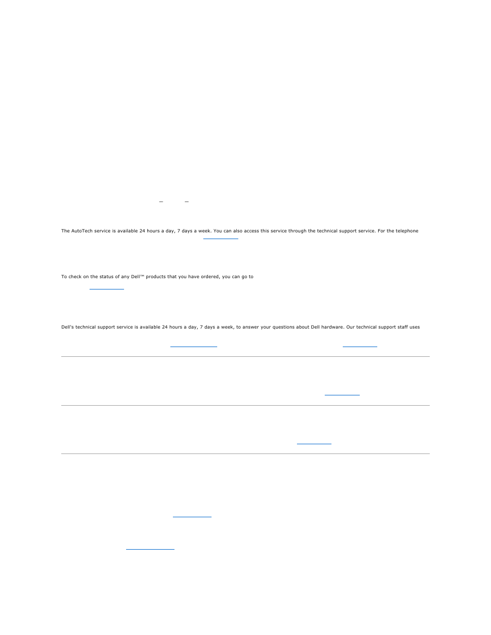 Problems with your order, Product information, Returning items for warranty repair or credit | Technical support service, Autotech service, Automated order-status service | Dell Precision 490 User Manual | Page 97 / 170