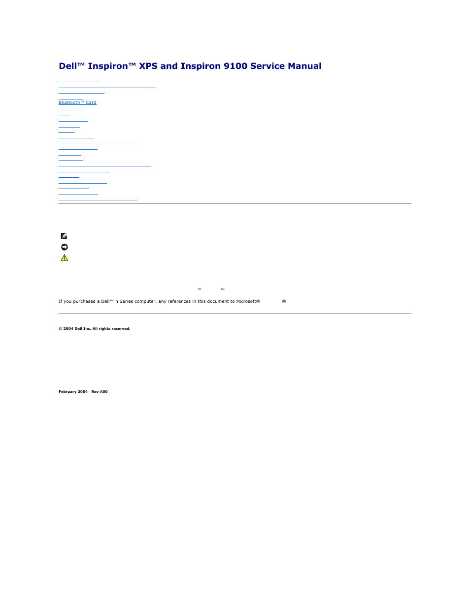 Dell Inspiron XPS User Manual | 50 pages