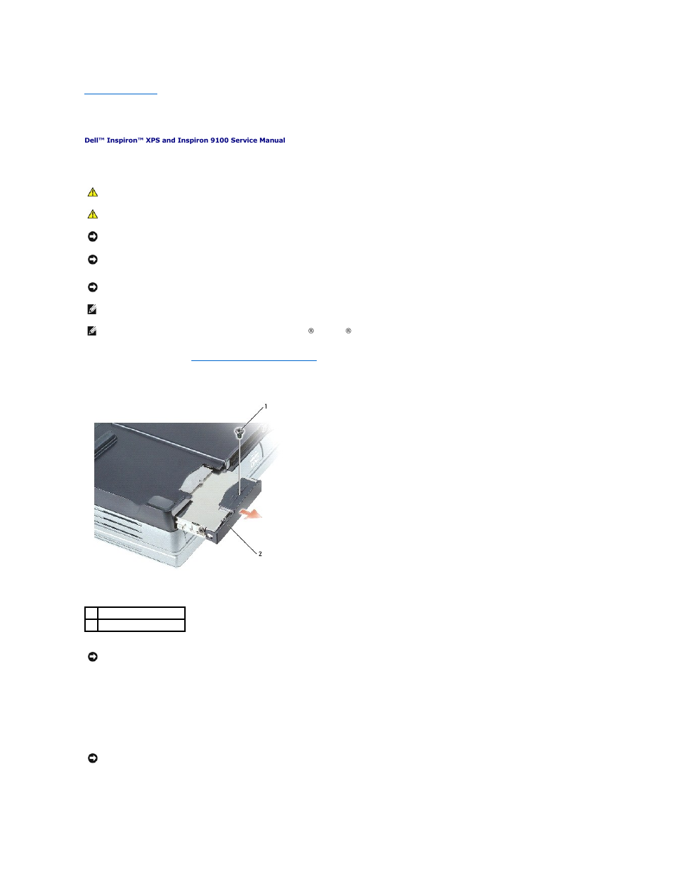 Hard drive | Dell Inspiron XPS User Manual | Page 19 / 50