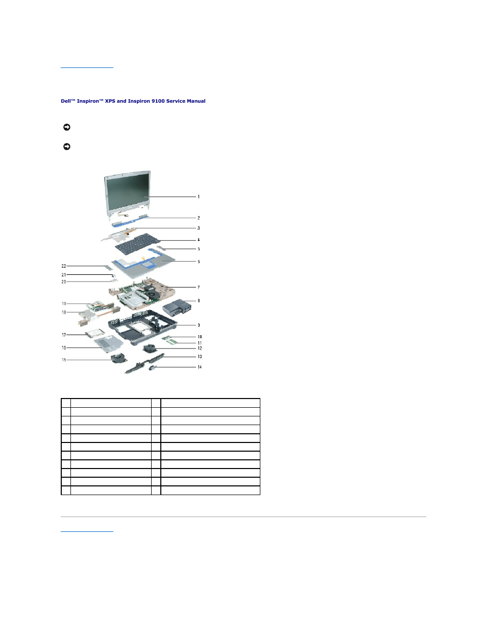 System components | Dell Inspiron XPS User Manual | Page 38 / 50