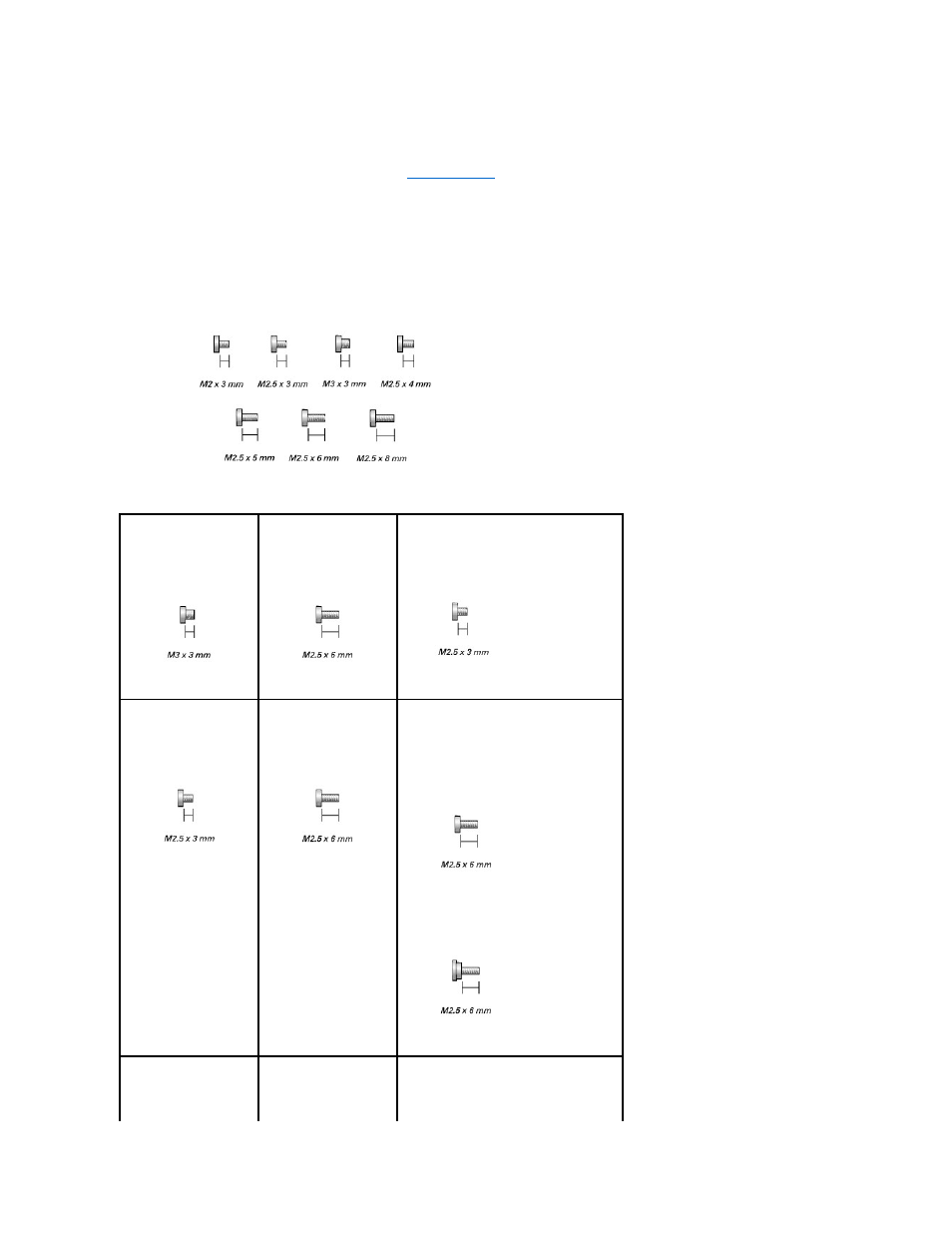 Screw identification | Dell Inspiron XPS User Manual | Page 4 / 50