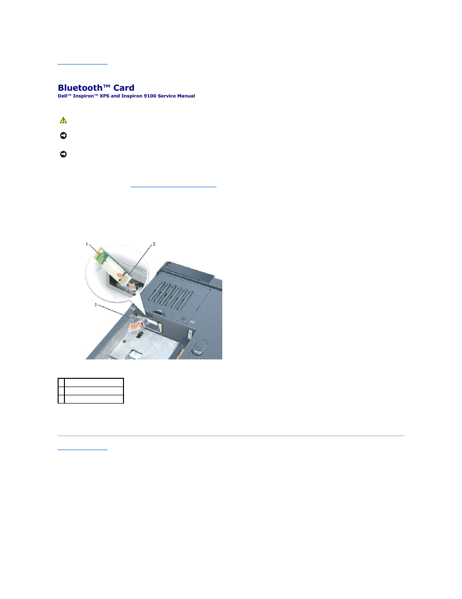 Bluetooth™ card | Dell Inspiron XPS User Manual | Page 7 / 50