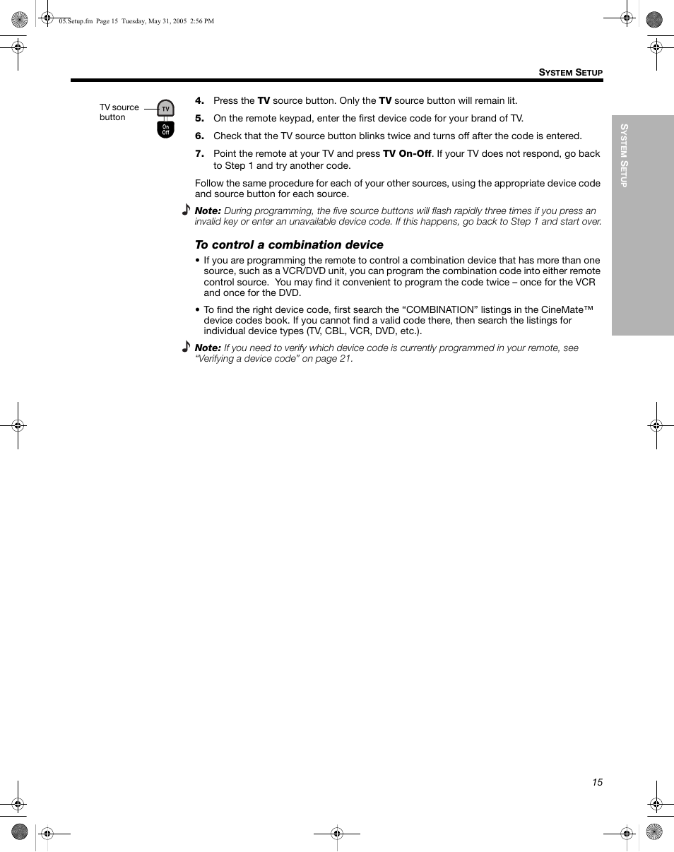 Bose Cinemate Digital Home Theater Speaker System User Manual | Page 15 / 24