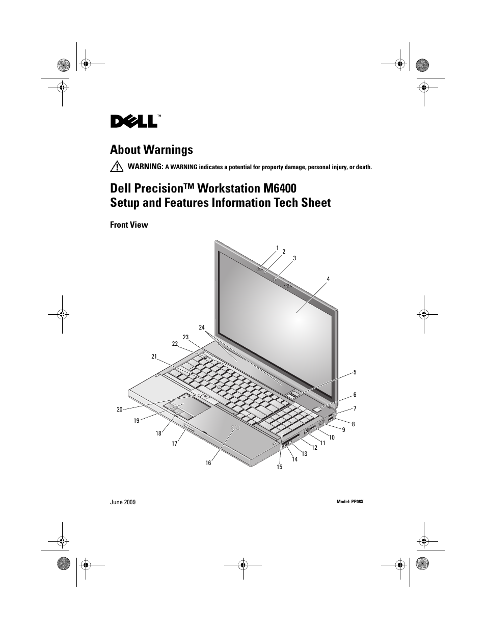 Dell Precision M6400 (Late 2008) User Manual | 8 pages