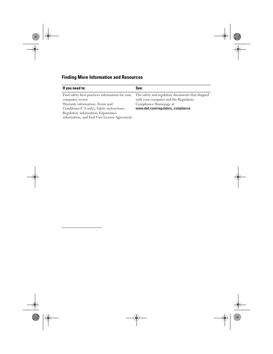 Finding more information and resources | Dell Precision M6400 (Late 2008) User Manual | Page 7 / 8