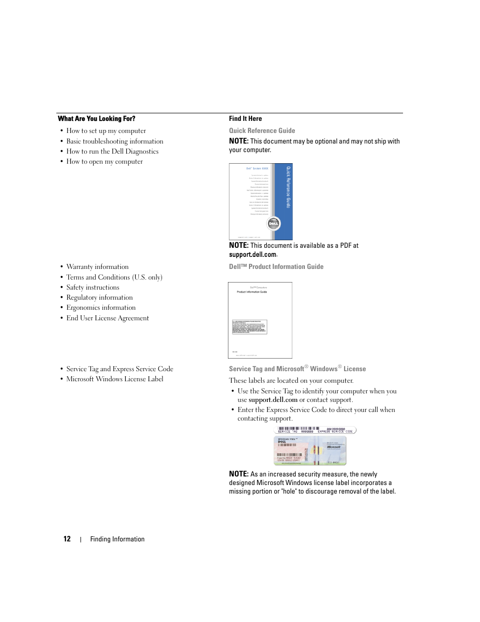 Dell Latitude D630 ATG (Mid 2007) User Manual | Page 12 / 166