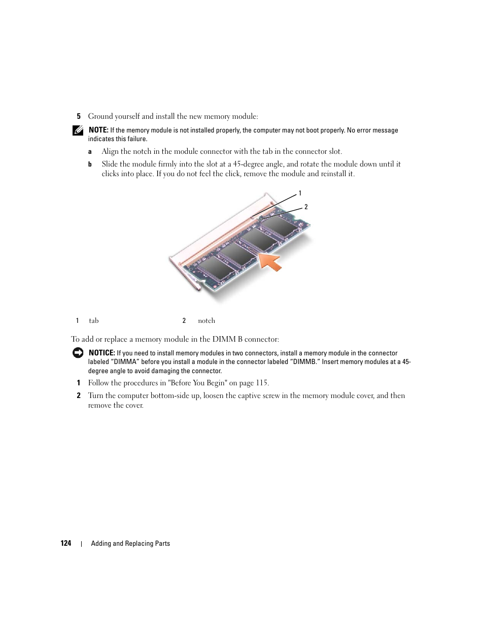 Dell Latitude D630 ATG (Mid 2007) User Manual | Page 124 / 166
