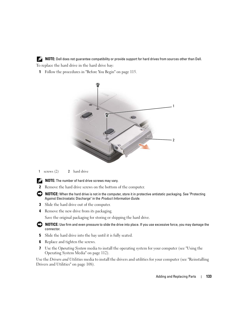 Dell Latitude D630 ATG (Mid 2007) User Manual | Page 133 / 166