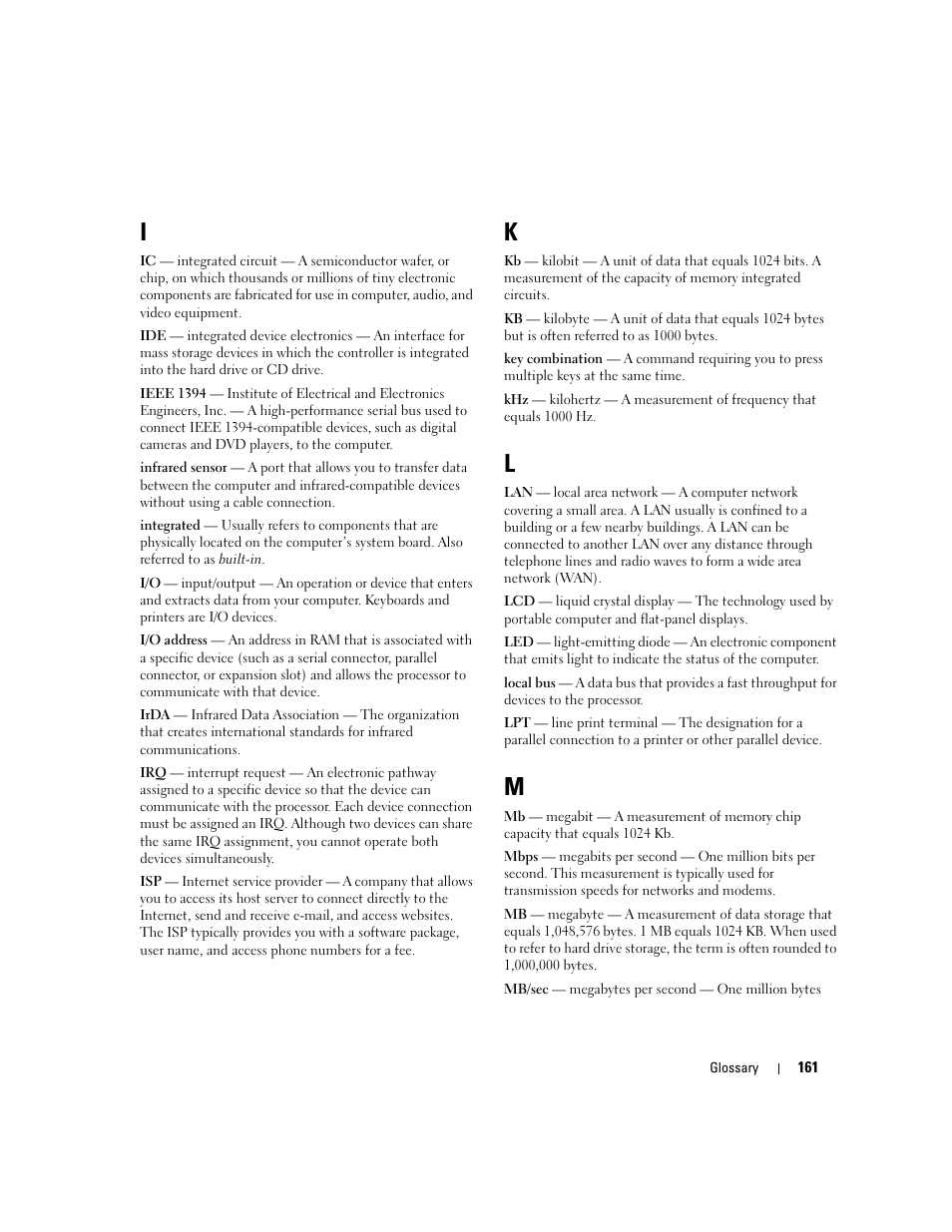 Dell Latitude D630 ATG (Mid 2007) User Manual | Page 161 / 166