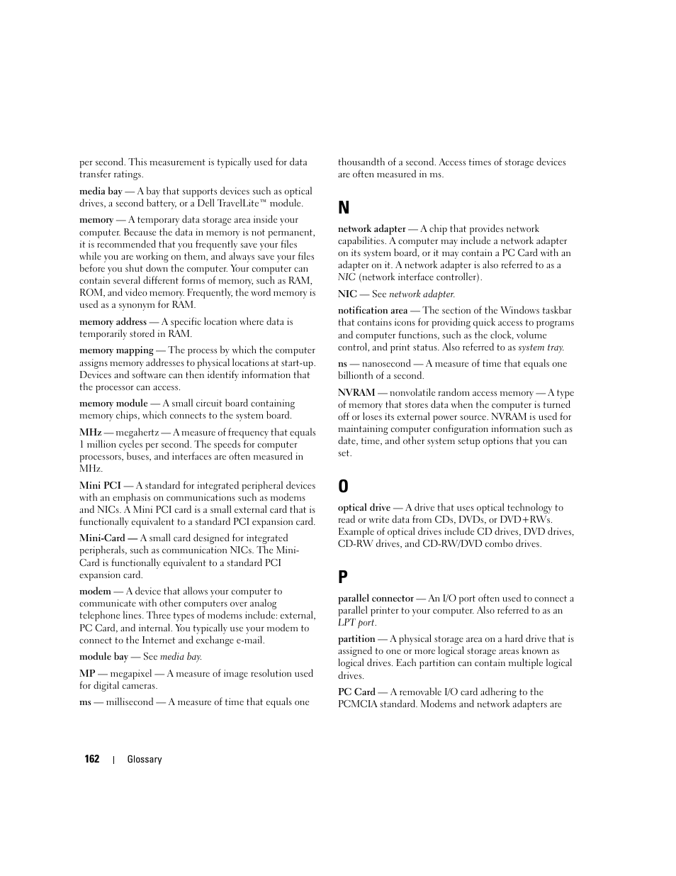 Dell Latitude D630 ATG (Mid 2007) User Manual | Page 162 / 166