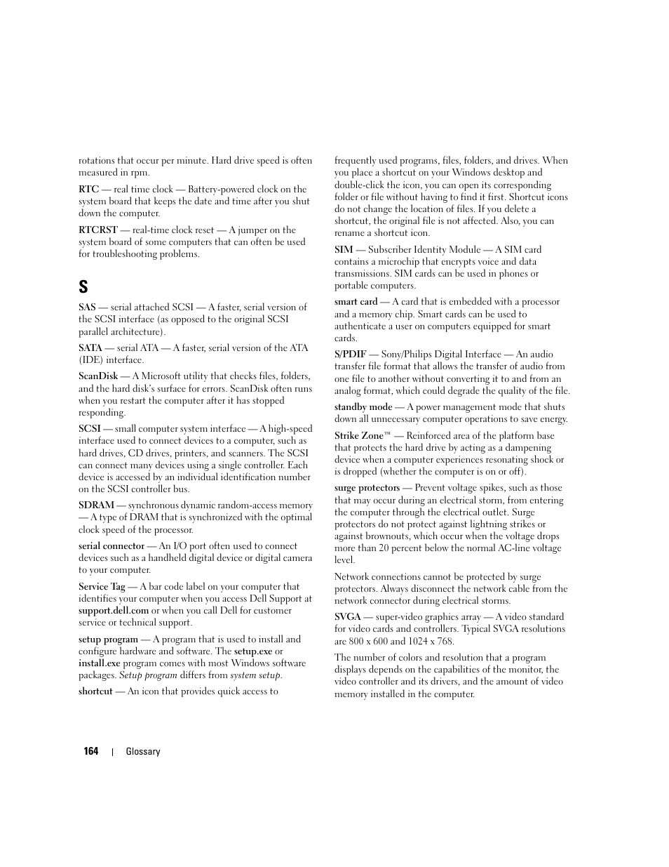 Dell Latitude D630 ATG (Mid 2007) User Manual | Page 164 / 166