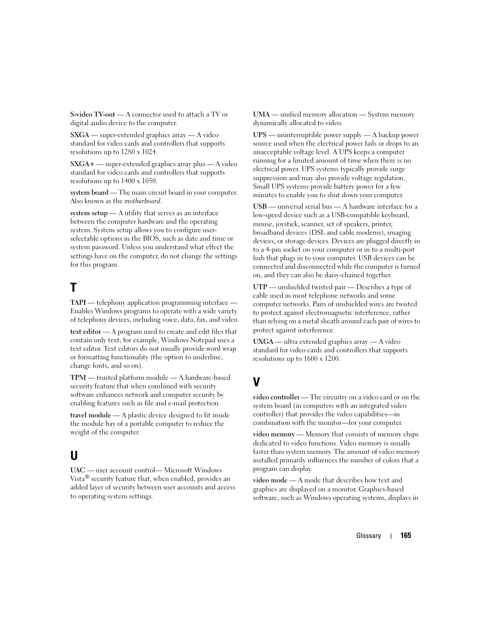 Dell Latitude D630 ATG (Mid 2007) User Manual | Page 165 / 166