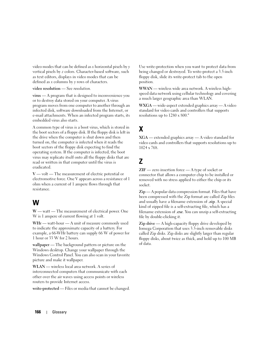 Dell Latitude D630 ATG (Mid 2007) User Manual | Page 166 / 166