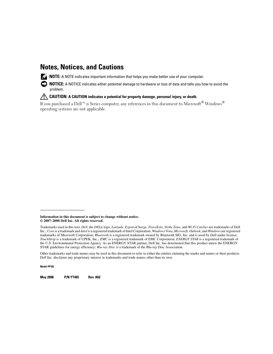 Dell Latitude D630 ATG (Mid 2007) User Manual | Page 2 / 166