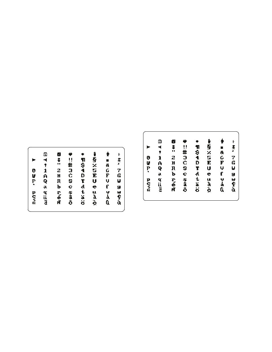 Character attributes subtest (80 x 25), Character set subtest (80 x 25), Character attributes subtest (40 x 25) | Character set subtest (40 x 25) | Dell Latitude LM User Manual | Page 106 / 129