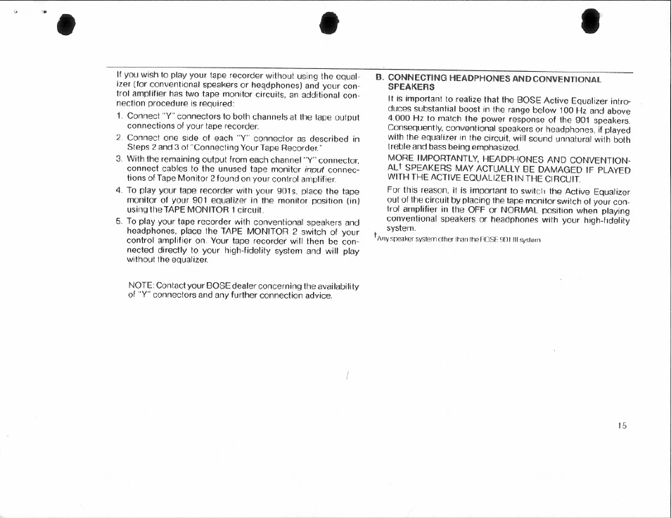 Bose 901 Series III User Manual | Page 15 / 20