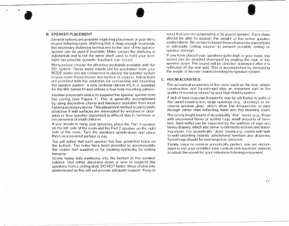 Bose 901 Series III User Manual | Page 17 / 20