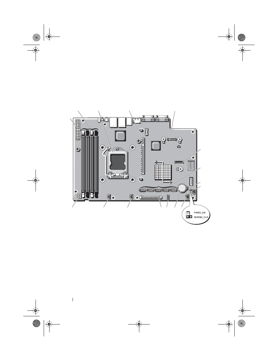 System board connectors, Figure 8-1 for jumper, Figure 8-1 | Ets. see figure 8-1, S. see, E figure 8-1 | Dell PowerEdge R210 II User Manual | Page 116 / 126