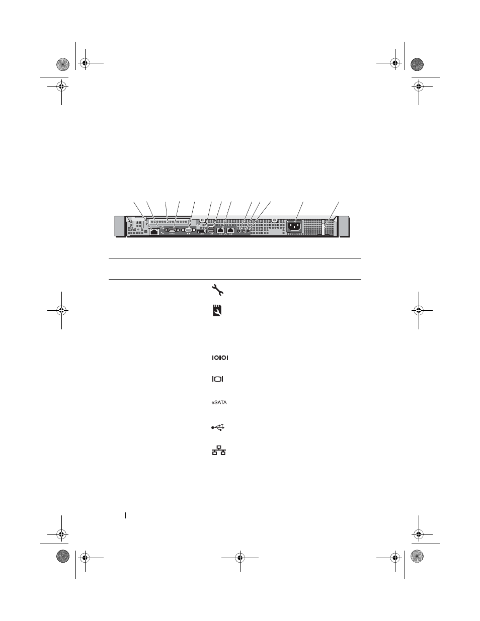 Back-panel features and indicators | Dell PowerEdge R210 II User Manual | Page 14 / 126