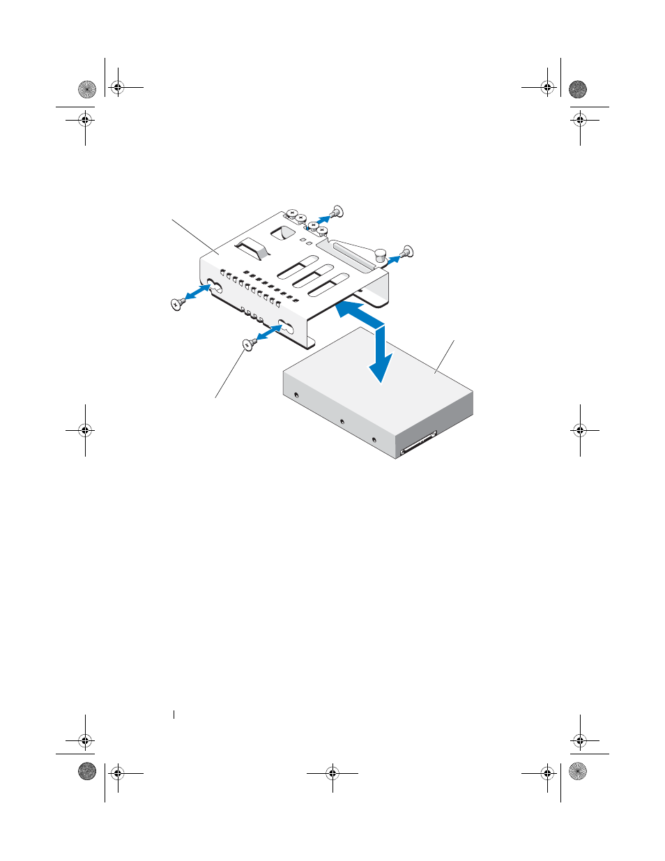 Installing a 3.5-inch hard drive into a, Hard-drive carrier, See "installing a 3.5-inch hard drive | Place. see figure 5-7, See figure 5-7 | Dell PowerEdge R210 II User Manual | Page 60 / 126