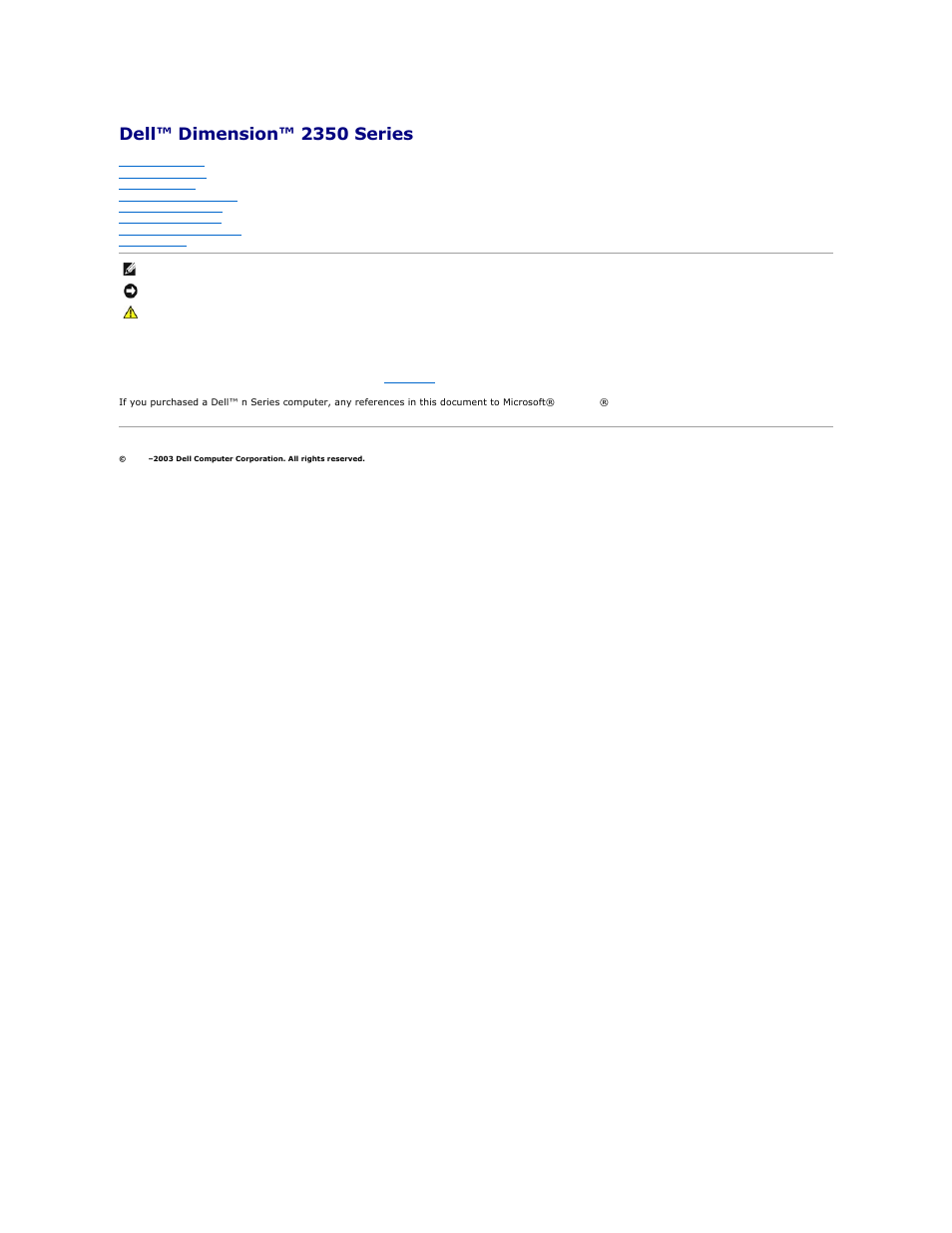 Dell Dimension 2350 User Manual | 55 pages