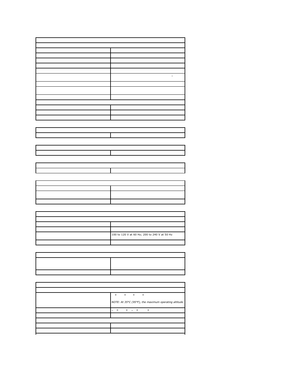 Ports and connectors, Video, Audio | Network, Controls and lights, Power, Physical, Environmental | Dell Dimension 2350 User Manual | Page 41 / 55