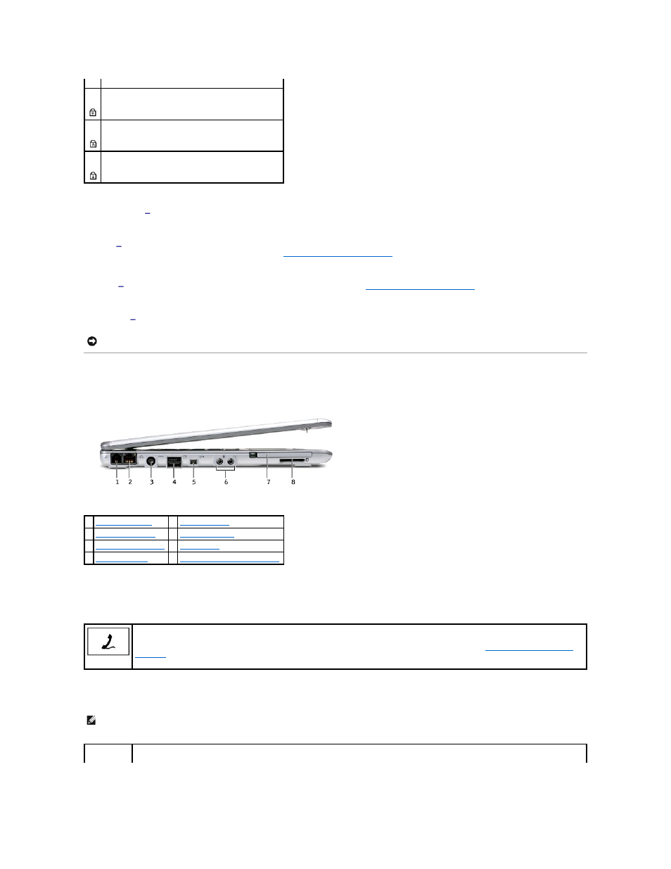 Left side view, Touch pad buttons, Speakers | Touch pad, Power button | Dell Latitude X300 User Manual | Page 4 / 113