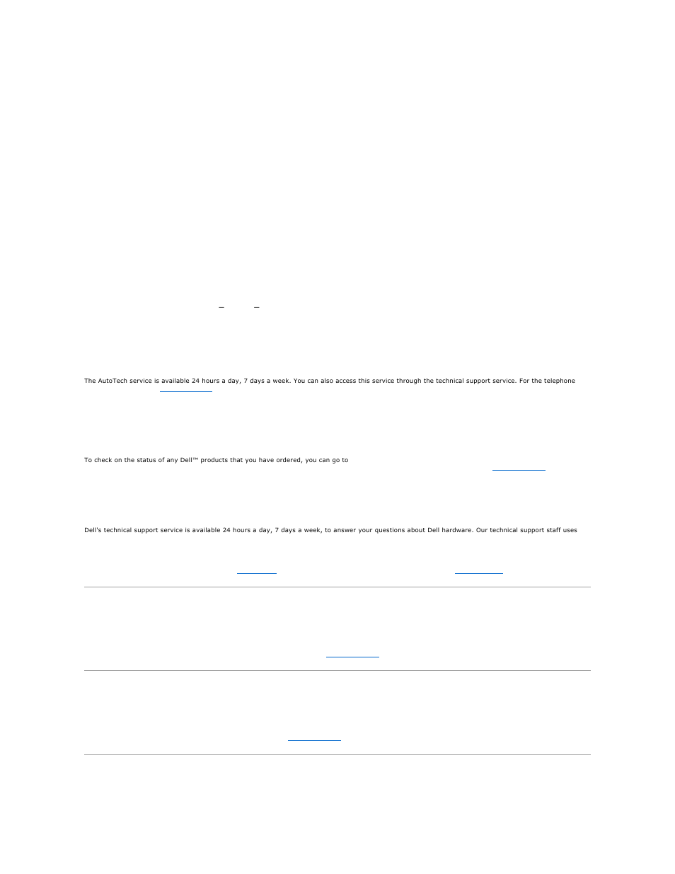 Problems with your order, Product information, Returning items for warranty repair or credit | Technical support service, Autotech service, Automated order-status service | Dell Latitude X300 User Manual | Page 44 / 113