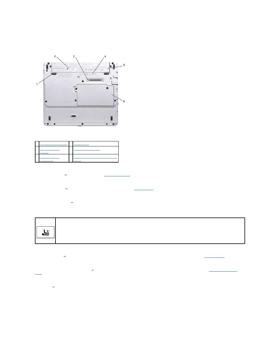 Bottom view | Dell Latitude X300 User Manual | Page 8 / 113