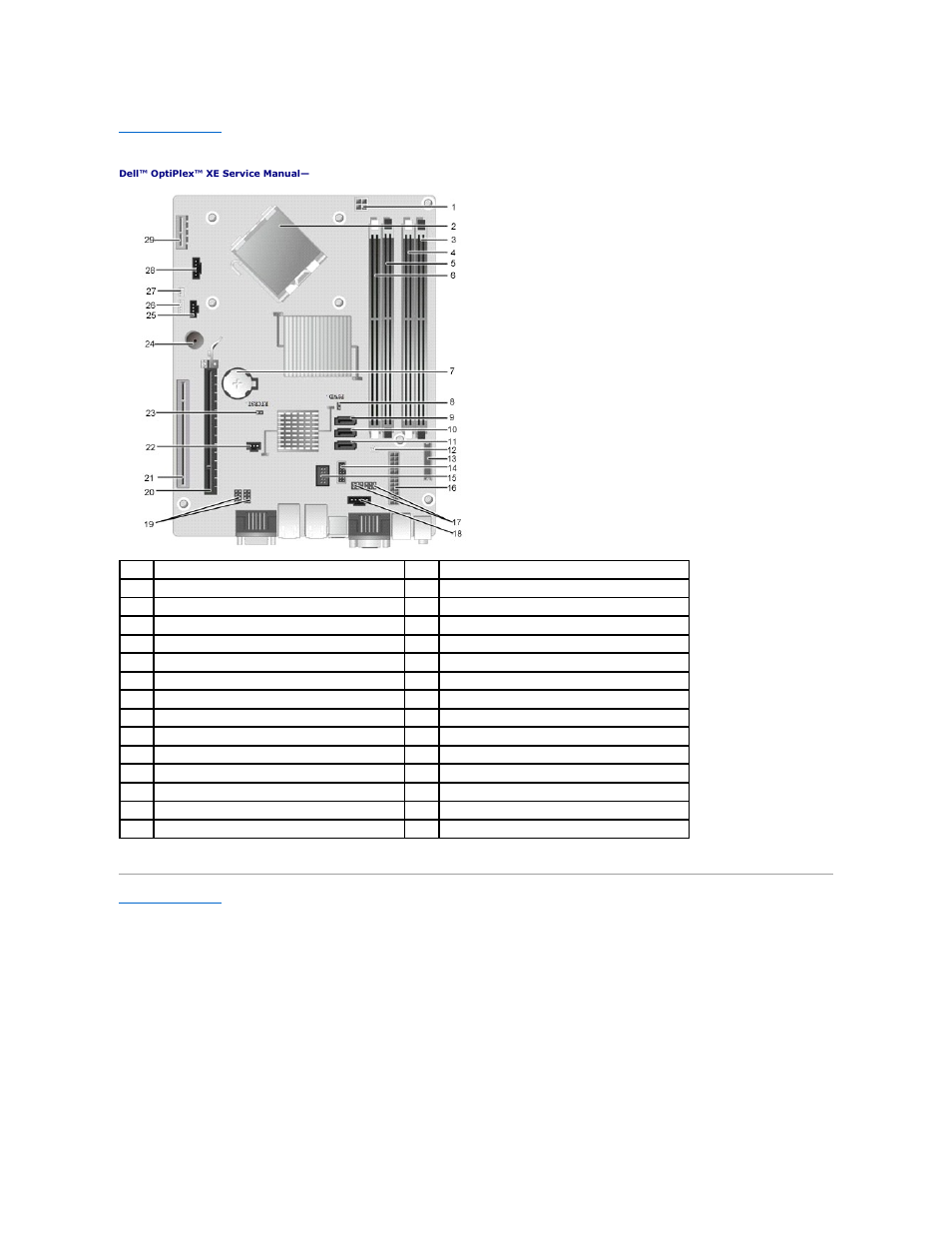 System board layout | Dell OptiPlex XE (Early 2010) User Manual | Page 21 / 39