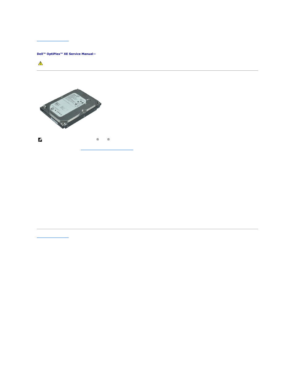 Hard drive, Removing the hard drive, Replacing the hard drive | Dell OptiPlex XE (Early 2010) User Manual | Page 27 / 39