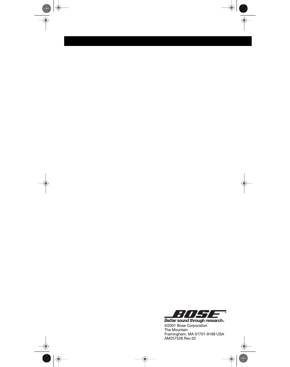 Bose VCS-10 User Manual | Page 116 / 116