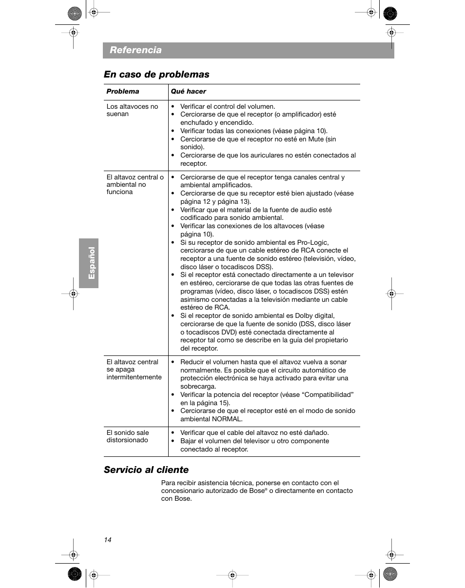 Bose VCS-10 User Manual | Page 56 / 116
