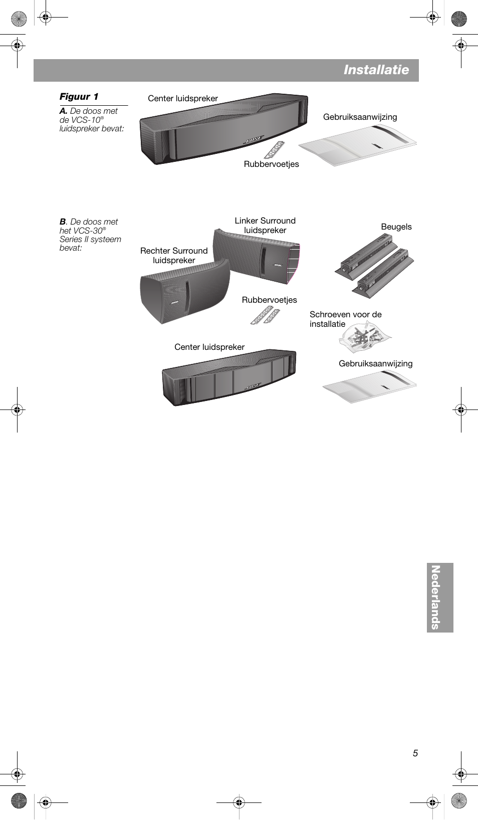 Installatie, Nederlands | Bose VCS-10 User Manual | Page 89 / 116
