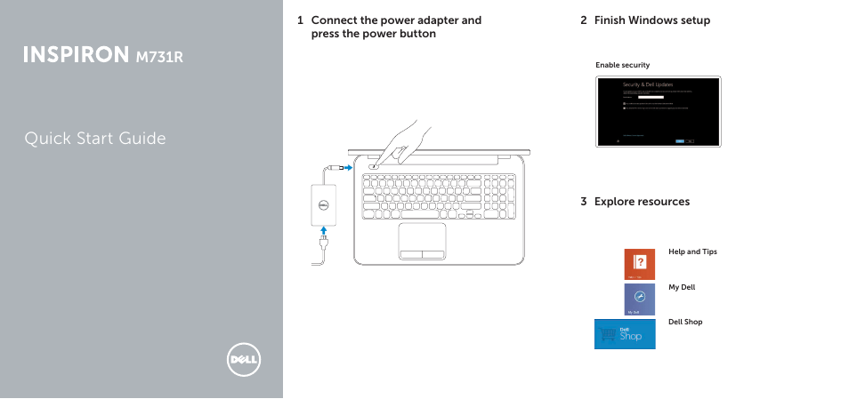 Dell Inspiron M731R (5735, Late 2013) User Manual | 2 pages