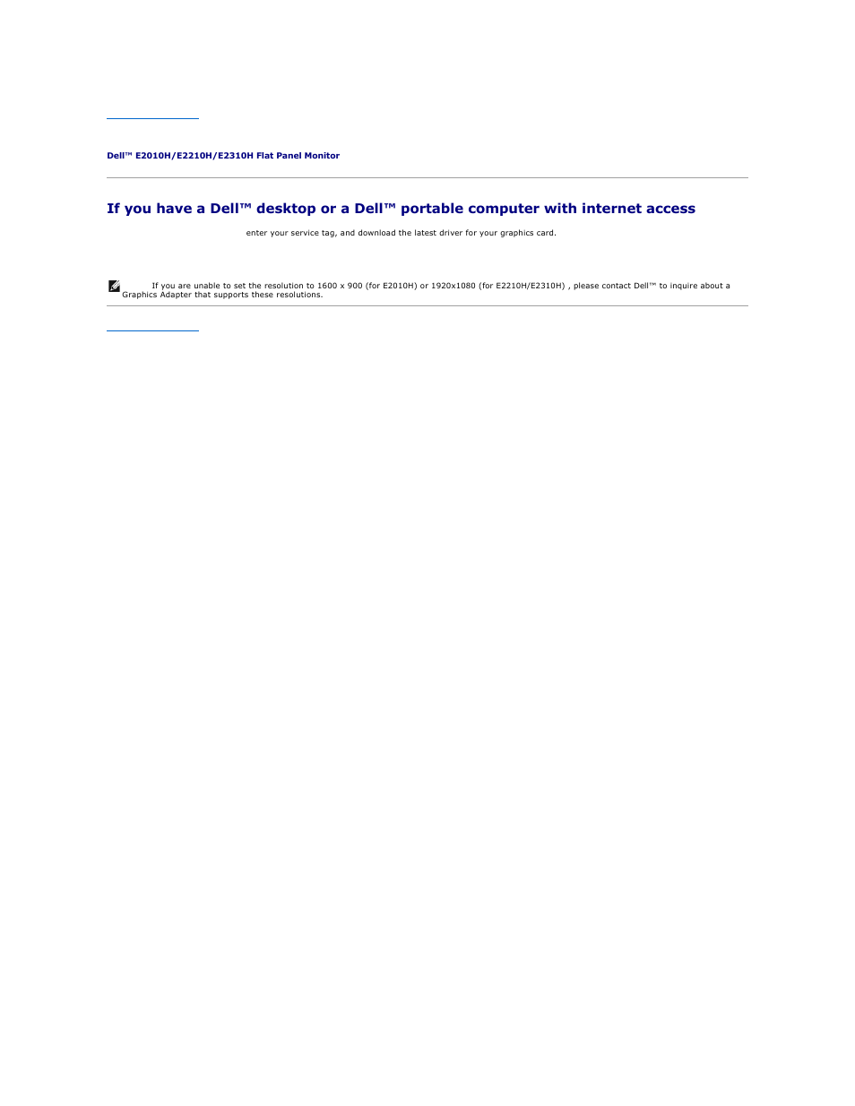 Setting up your monitor | Dell E2310HWFP Monitor User Manual | Page 12 / 30