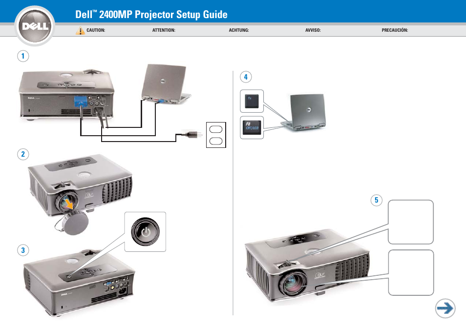 Dell 2400MP Projector User Manual | 2 pages