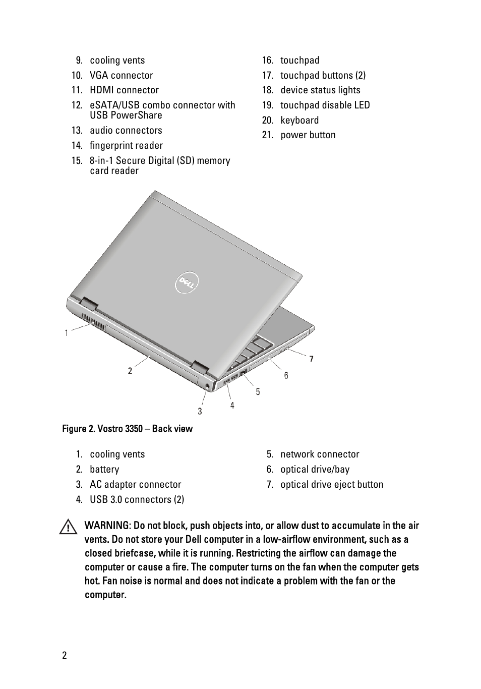 Dell Vostro 3750 (Early 2011) User Manual | Page 2 / 16