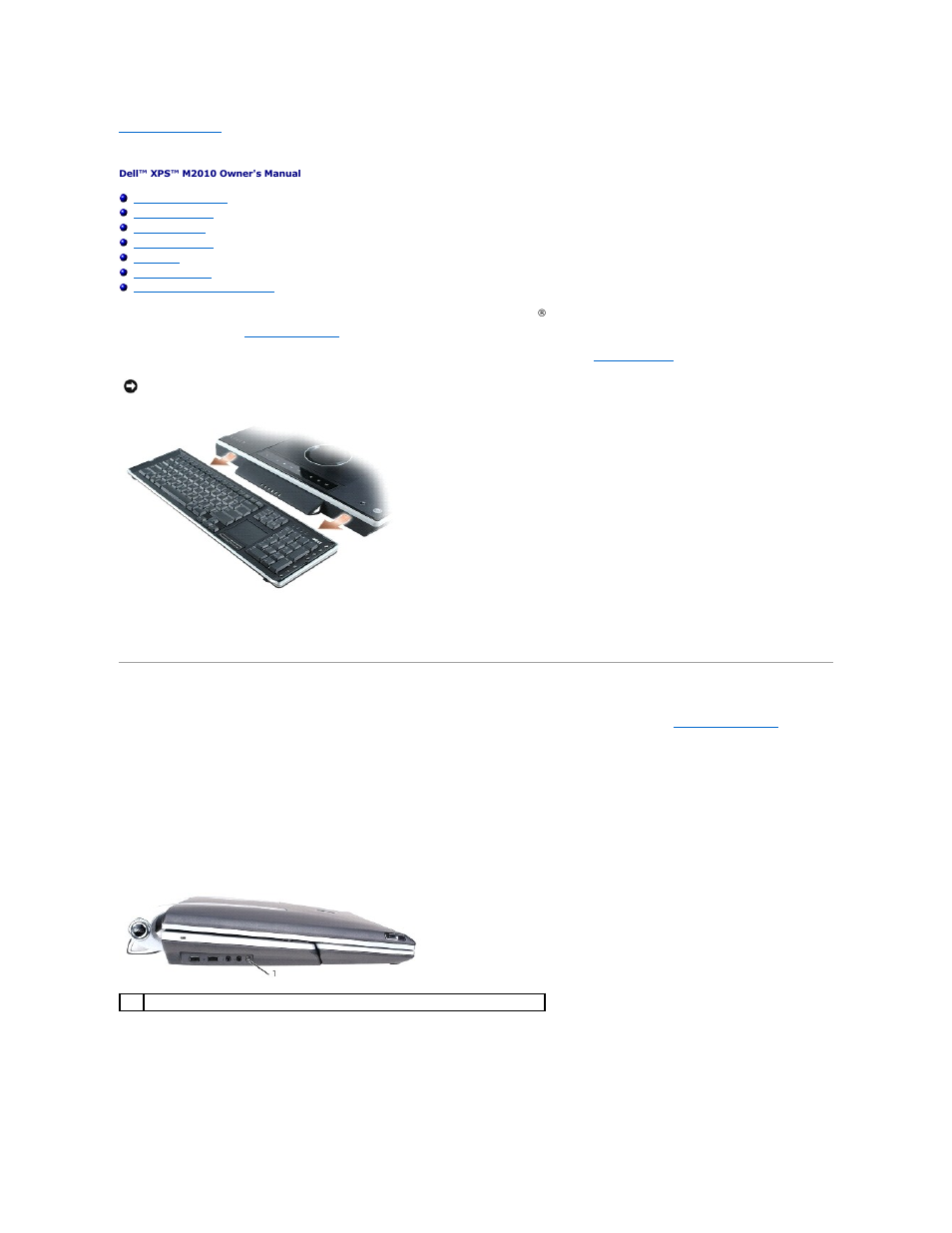 Using the keyboard and mouse, Pairing the keyboard, Keyboard pairing failed | Dell XPS M2010 (MXP061, Mid 2006) User Manual | Page 47 / 116