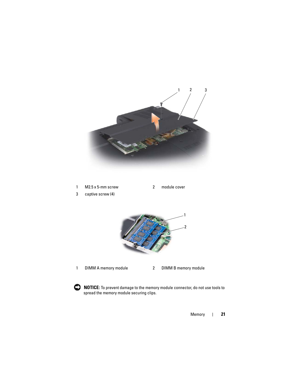 Dell XPS M1530 (M1530, Late 2007) User Manual | Page 21 / 118