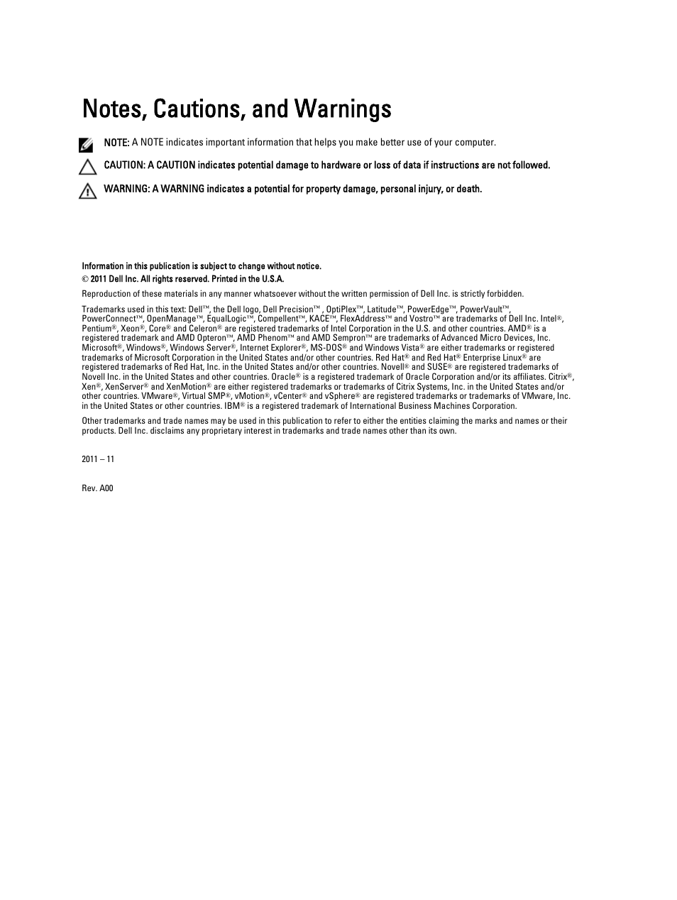 Notes, cautions, and warnings, Installation and configuration | Dell PowerEdge R820 User Manual | Page 2 / 8