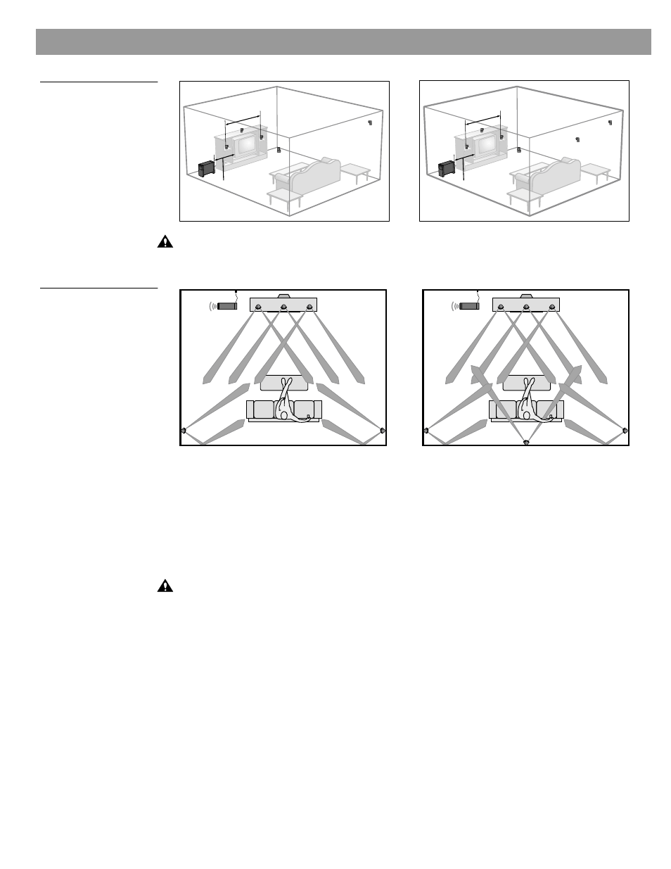 Figure 2, Suggested home theater layouts, Figure 3 | Sound patterns, Front center cube speaker array, Ns (figure 3), Setting up | Bose Acoustimass 16 User Manual | Page 6 / 18