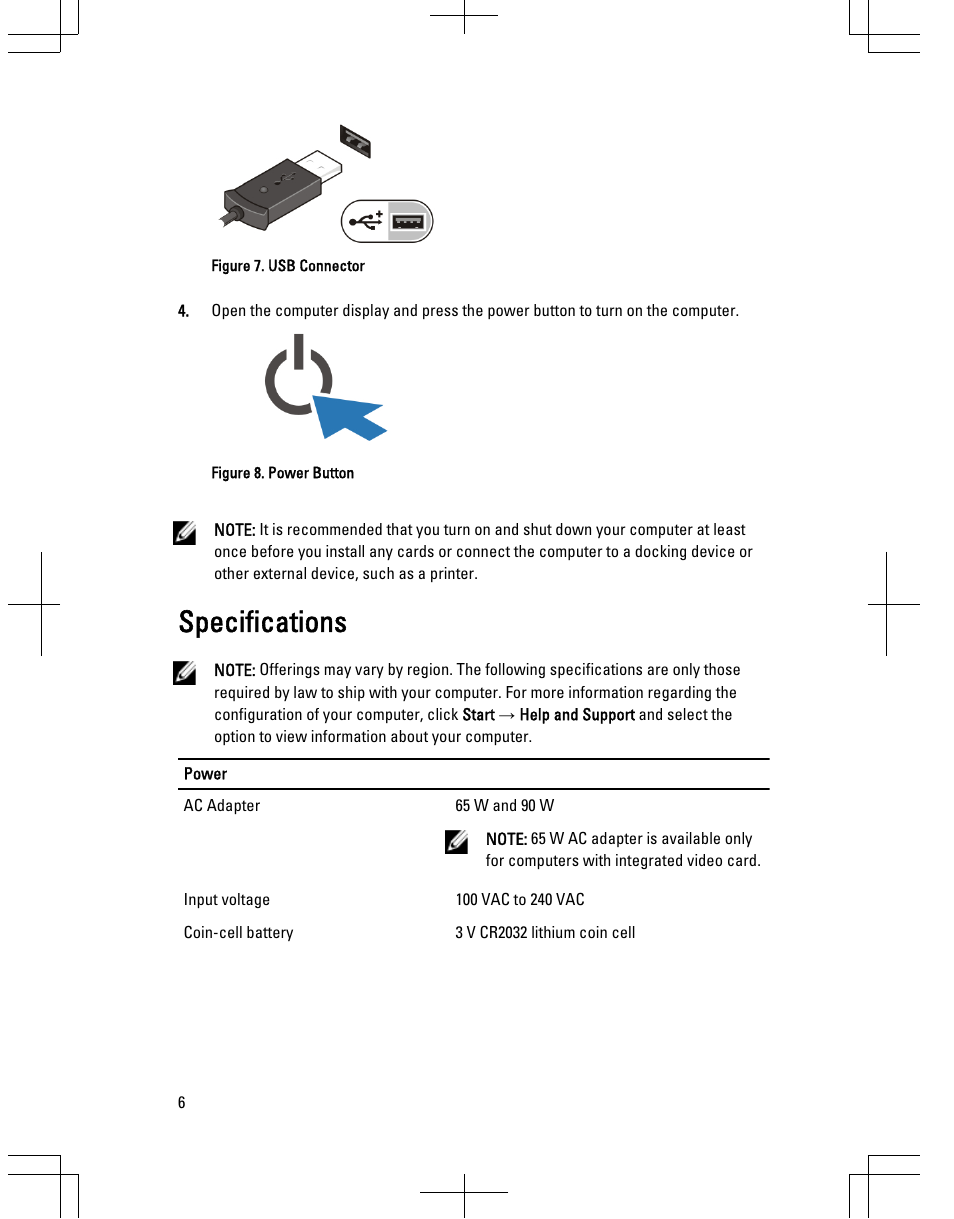 Specifications | Dell Latitude E6330 (Mid 2012) User Manual | Page 6 / 8